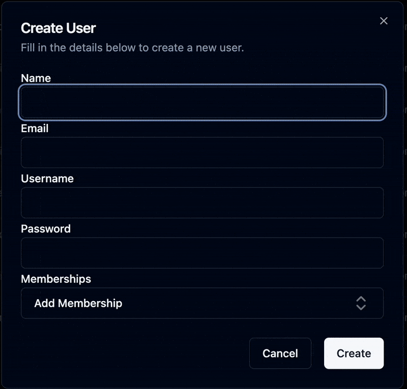 Create User Demo
