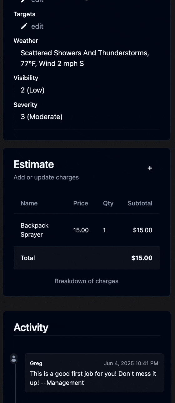 Custom Estimate Demo