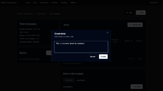 Add customer note