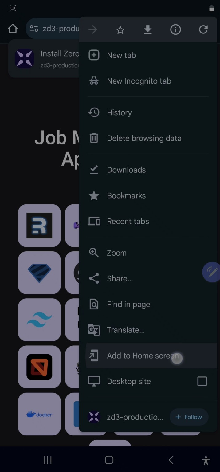 Add to Home Screen