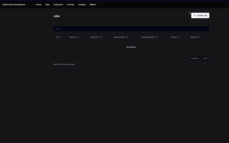 Job Setup Demo