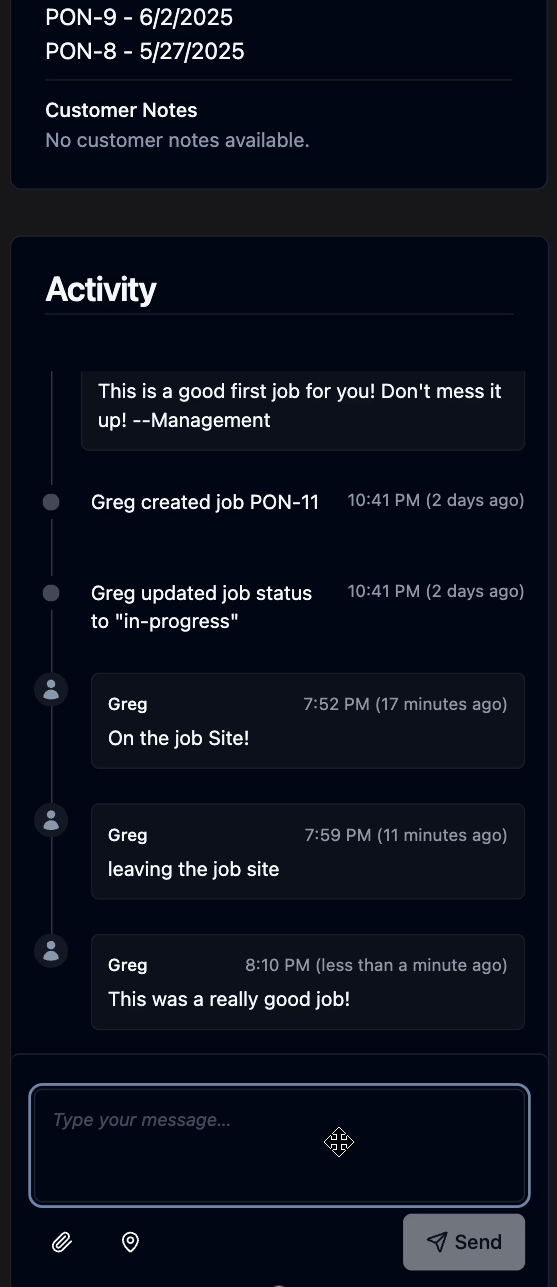 Mobile Job Text Demo