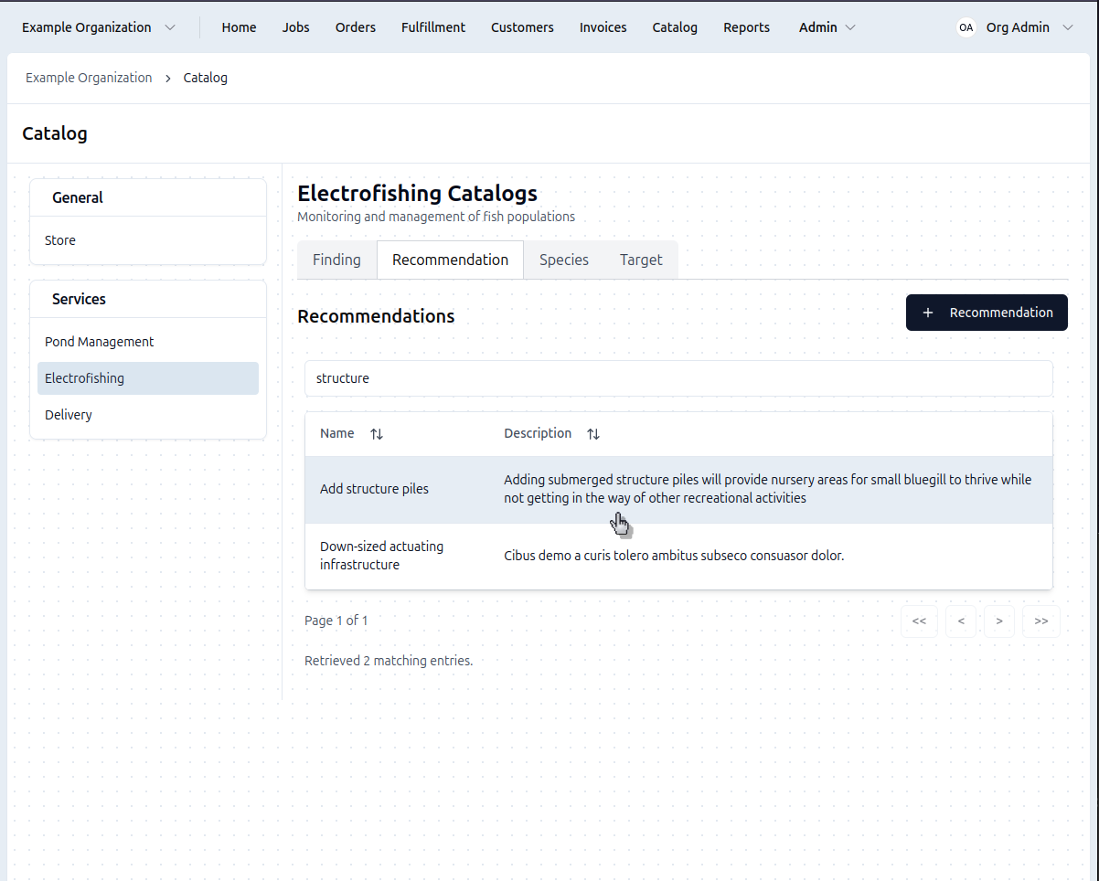 Selecting recommendation