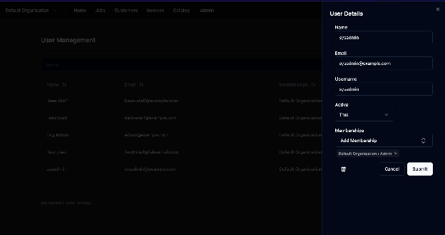 Delete user window